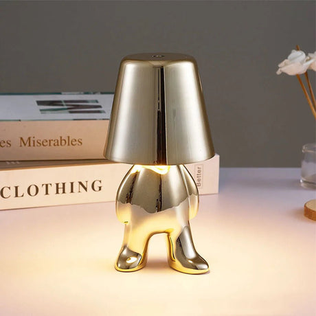 Thinkers Lamp Italian Little Golden Man Night Lights - Hans Lumiere