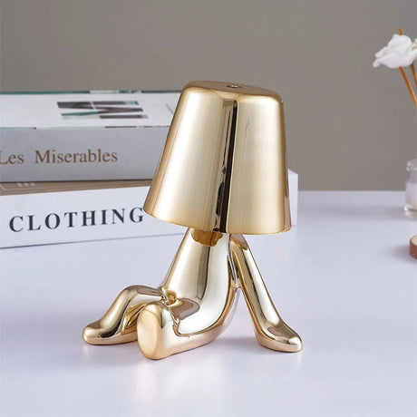 Thinkers Lamp Italian Little Golden Man Night Lights - Hans Lumiere