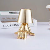 Thinkers Lamp Italian Little Golden Man Night Lights - Hans Lumiere