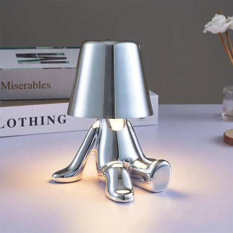 Thinkers Lamp Italian Little Golden Man Night Lights - Hans Lumiere