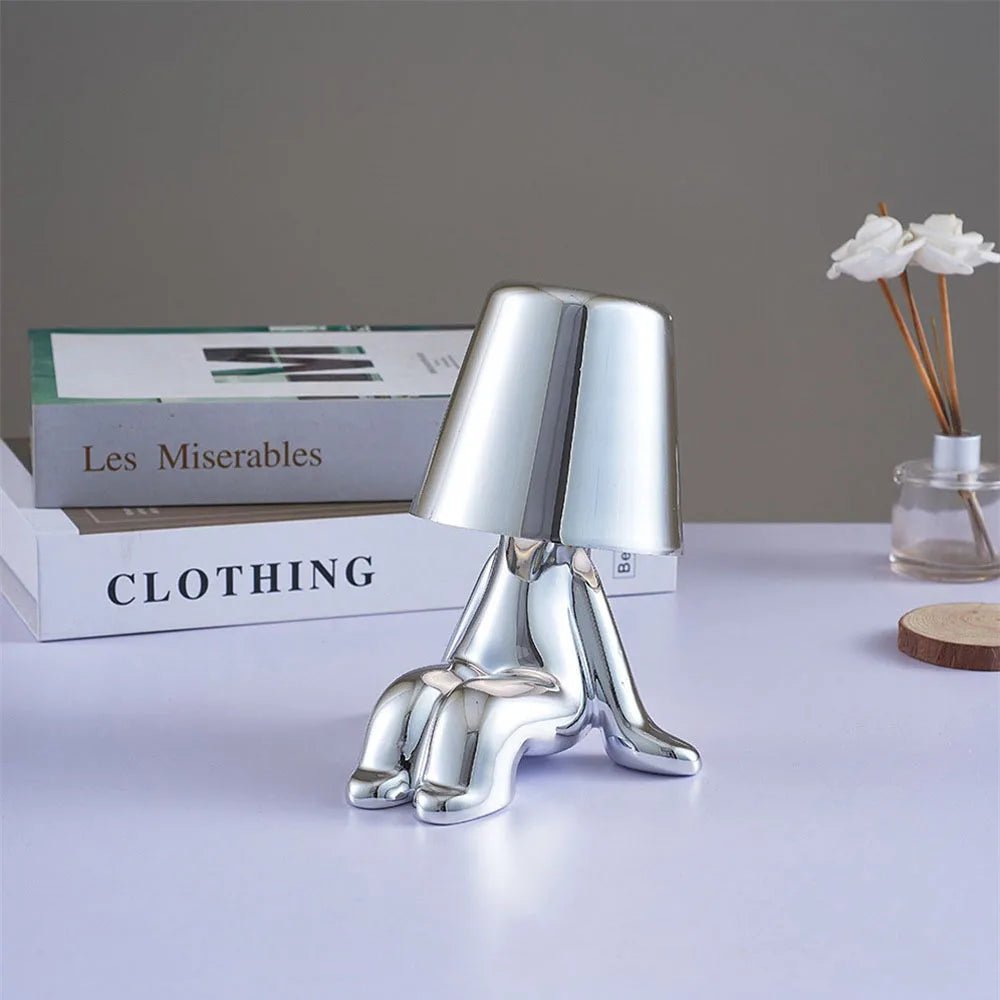 Thinkers Lamp Italian Little Golden Man Night Lights - Hans Lumiere