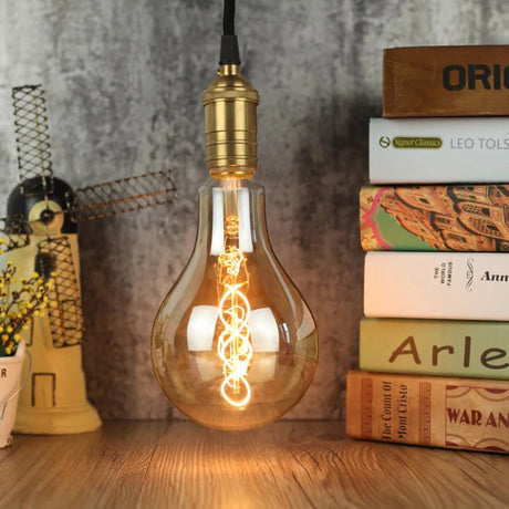 TIANFAN Vintage Edison Bulb – Dimmable Spiral Filament PS35 Bulb - Hans Lumiere