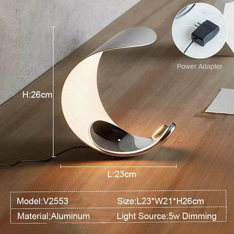 Touch Control Dimming Moon LED Table Lamp - Hans Lumiere
