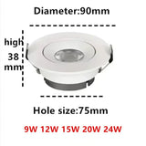 Tricolor Ultra - thin Embedded LED Ceiling Lamp Spotlight - Hans Lumiere