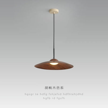 UFO Wood-Grain Dimmable LED Pendant Light - Hans Lumiere