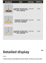 UFO Wood-Grain Dimmable LED Pendant Light - Hans Lumiere