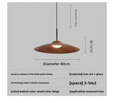 UFO Wood-Grain Dimmable LED Pendant Light - Hans Lumiere