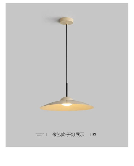 UFO Wood-Grain Dimmable LED Pendant Light - Hans Lumiere