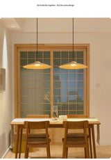 UFO Wood-Grain Dimmable LED Pendant Light - Hans Lumiere