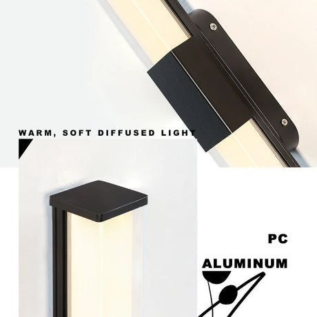 Ultra Bright Outdoor Waterproof Long Strip LED Wall Lamp - Hans Lumiere