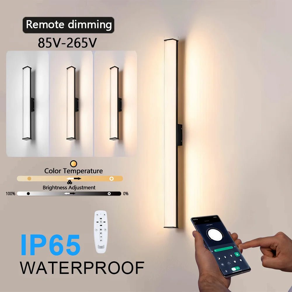 Ultra Bright Outdoor Waterproof Long Strip LED Wall Lamp - Hans Lumiere
