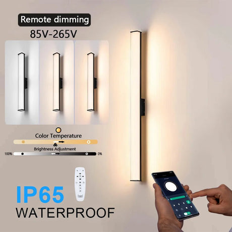 Ultra Bright Outdoor Waterproof Long Strip LED Wall Lamp - Hans Lumiere