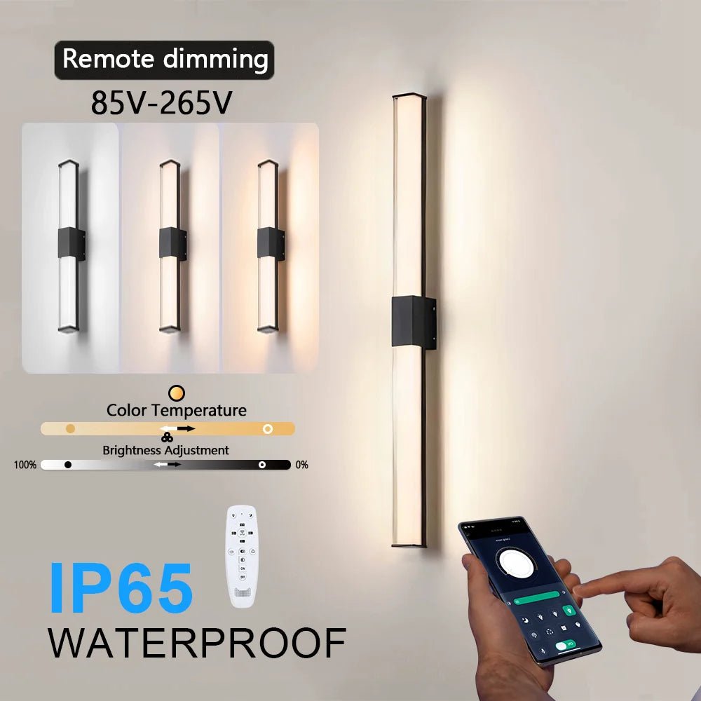 Ultra Bright Outdoor Waterproof Long Strip LED Wall Lamp - Hans Lumiere