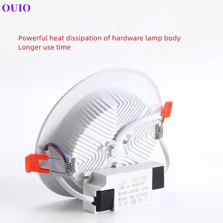 Ultra-Thin Tricolor LED Recessed Downlight, 110V-240V (5W-36W) - Hans Lumiere