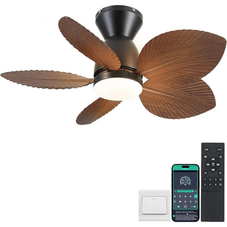 US 30 Inch Ceiling Fans Light With Remote/APP Control - Hans Lumiere