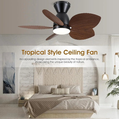 US 30 Inch Ceiling Fans Light With Remote/APP Control - Hans Lumiere