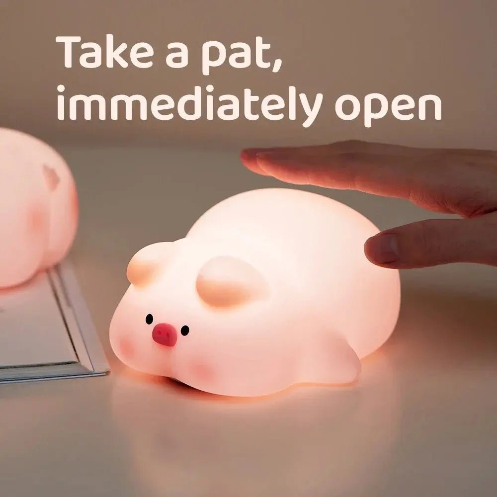 USB Rechargeable Cute Animal Pig / Rabbit LED Night Lights - Hans Lumiere