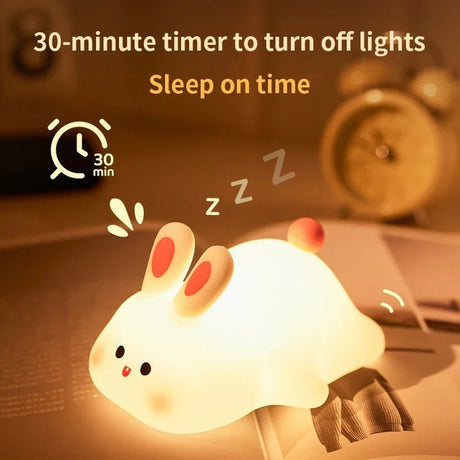 USB Rechargeable Cute Animal Pig / Rabbit LED Night Lights - Hans Lumiere