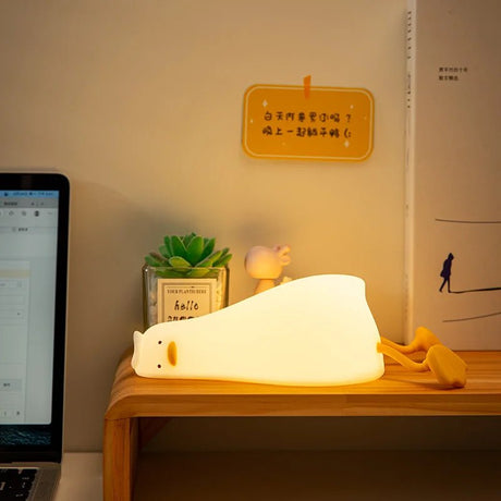 USB Rechargeable Duck Silicone Night Light With Timer - Hans Lumiere