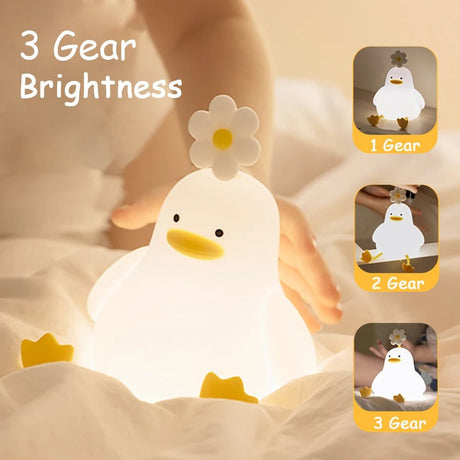 USB Rechargeable Duck Silicone Night Light With Timer - Hans Lumiere