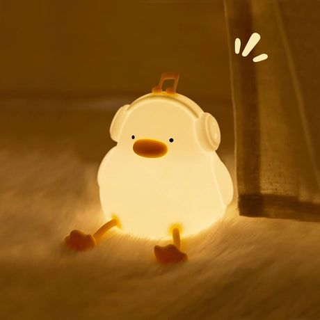 USB Rechargeable Duck Silicone Night Light With Timer - Hans Lumiere