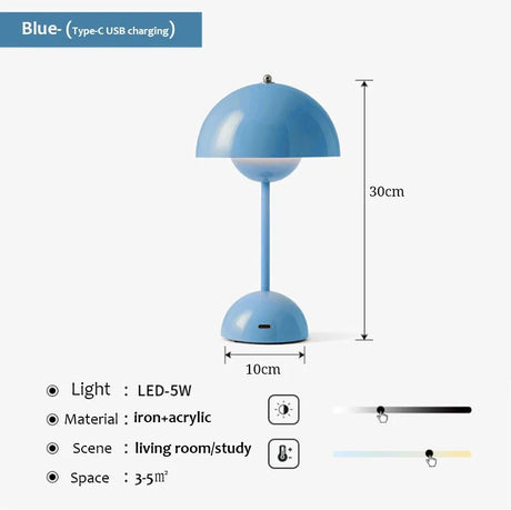 USB Rechargeable Mushroom Table Lamp - Hans Lumiere