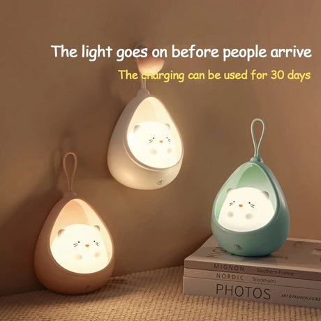 USB Rechargeable Silicone Animal LED Night Light - Hans Lumiere