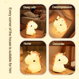 USB Rechargeable Unicorn Cute Silicone LED Night Light - Hans Lumiere