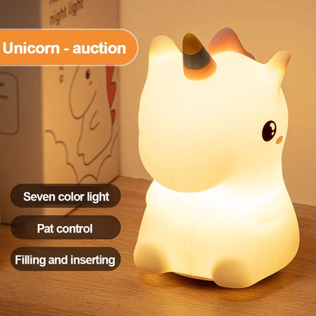 USB Rechargeable Unicorn Cute Silicone LED Night Light - Hans Lumiere
