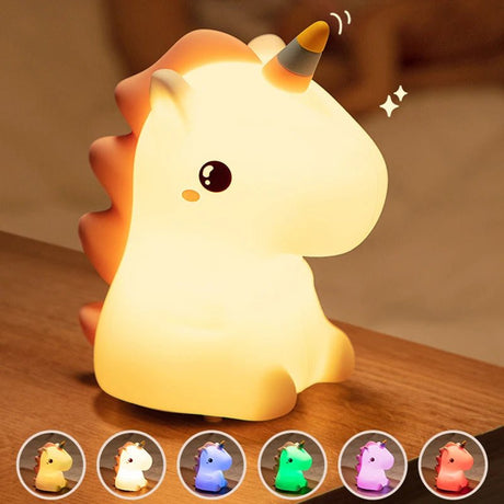 USB Rechargeable Unicorn Cute Silicone LED Night Light - Hans Lumiere