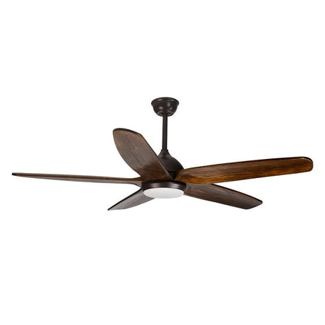 Vintage 5 Solid Wood Blade Ceiling Fan With Remote Control - Hans Lumiere