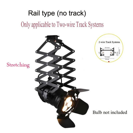 Vintage Black Industrial Track Light - Hans Lumiere