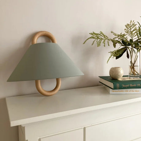Vintage Entrance Beech Solid Wood Wall Lamp - Hans Lumiere