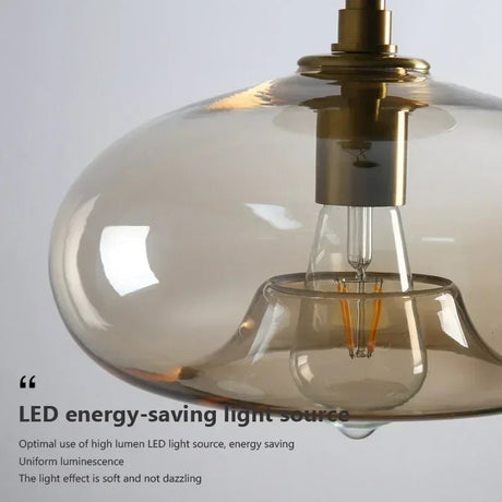 Vintage Glass Pendant Ceiling Lamp - Nordic Indoor Lighting - Hans Lumiere