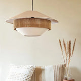 Vintage Japanese Hand Woven Hemp Rope Chandelier - Hans Lumiere