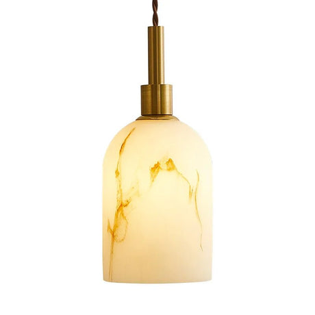 Vintage Marble & Gold Pendant Light — Bedside & Dining Fixture - Hans Lumiere
