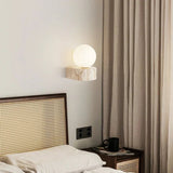 Vintage Natural Stone Glass Lampshade LED Wall Lamp - Hans Lumiere