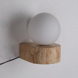 Vintage Natural Stone Glass Lampshade LED Wall Lamp - Hans Lumiere