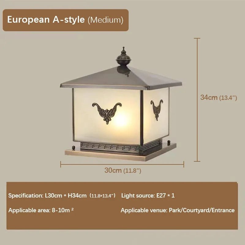 Vintage Outdoor Electricity Post Lamp - Hans Lumiere