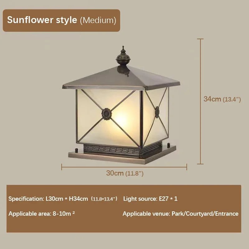 Vintage Outdoor Electricity Post Lamp - Hans Lumiere