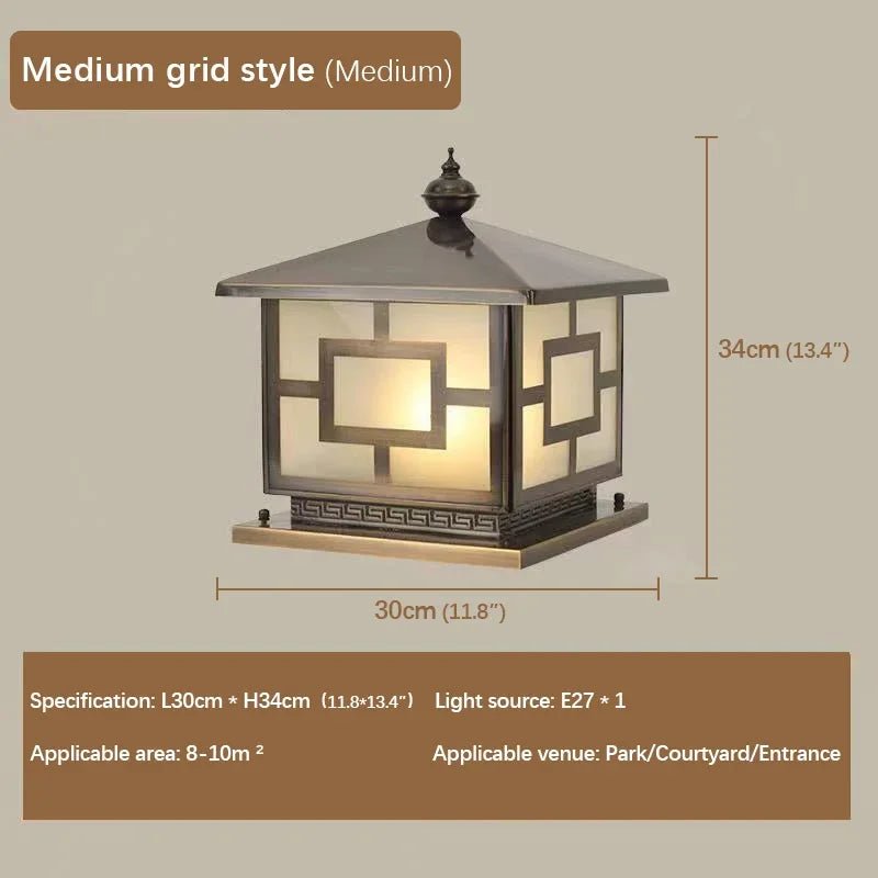 Vintage Outdoor Electricity Post Lamp - Hans Lumiere