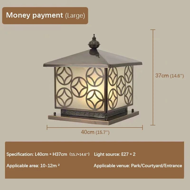 Vintage Outdoor Electricity Post Lamp - Hans Lumiere