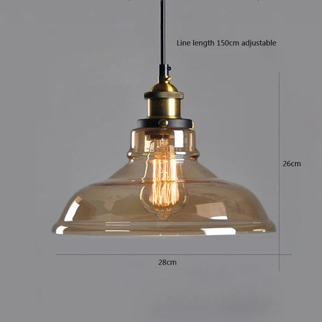 Vintage Pendant Lights Glass Hanging Lamp - Hans Lumiere