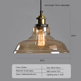 Vintage Pendant Lights Glass Hanging Lamp - Hans Lumiere