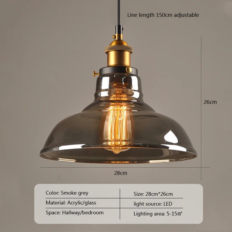 Vintage Pendant Lights Glass Hanging Lamp - Hans Lumiere