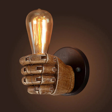 Vintage Resin Fist European Style Wall Lamp - Hans Lumiere