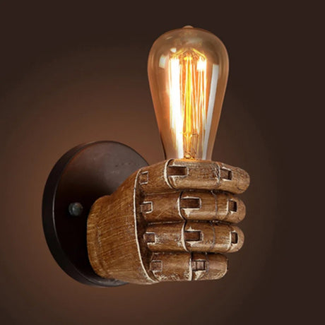 Vintage Resin Fist European Style Wall Lamp - Hans Lumiere