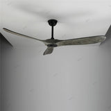Vintage Wood Ceiling Fan With Remote Control - Hans Lumiere