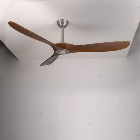 Vintage Wood Ceiling Fan With Remote Control - Hans Lumiere