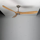 Vintage Wood Ceiling Fan With Remote Control - Hans Lumiere